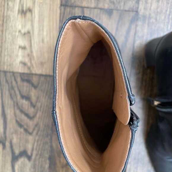 Mansur Gavriel Black Leather Ankle Boots Block Heel Size 39.5 - Picture 3 of 12